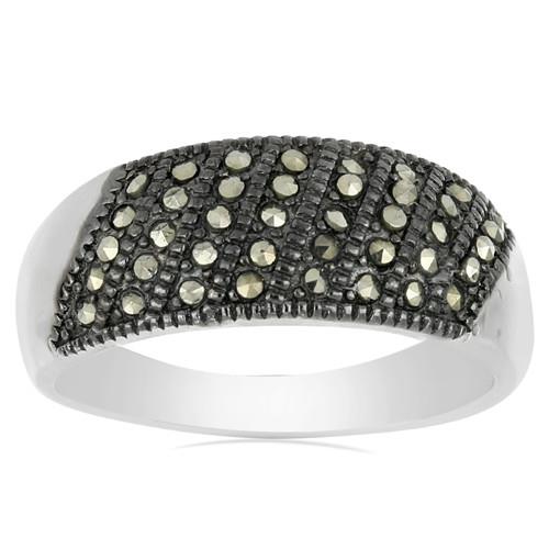 0.44 CT AUSTRIAN MARCASITE STERLING SILVER RINGS #VR029082